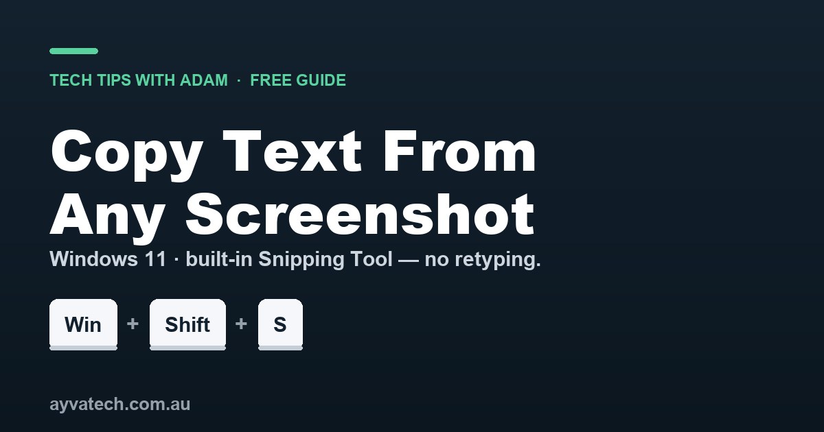 Copy text from any screenshot in Windows 11